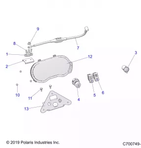 ELECTRICAL, DASH INSTRUMENTS AND CONTROLS, VELOCITY - Z21PAE92AE/AN/BE/BN (C700749-1)