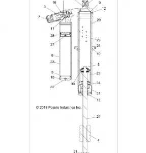 SUSPENSION, REAR SHOCK INTERNALS, TURBO S AND LE - Z21PAL92AL/AT/BL/BT (702431)