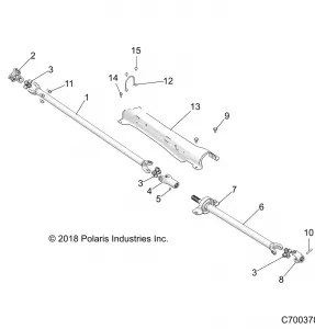 DRIVE TRAIN, FRONT PROP SHAFT - Z21PAE92AE/AN/BE/BN/L92AL/AT/BL/BT (C700378)