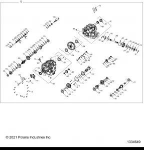 DRIVE TRAIN, MAIN GEARCASE INTERNALS - Z21PAE92AE/AN/BE/BN/L92AL/AT/BL/BT (1334649)