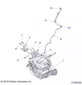 DRIVE TRAIN, MAIN GEARCASE MOUNTING - Z21PAE92AE/AN/BE/BN/L92AL/AT/BL/BT (C700728-1)