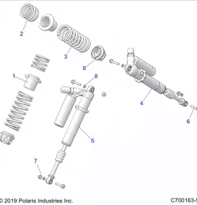 SUSPENSION, FRONT SHOCK MOUNTING, TURBO S AND LE - Z21PAL92AL/AT/BL/BT (C700163-5)