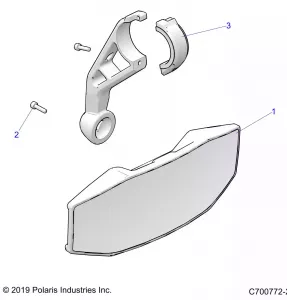 ACCESSORY, MIRROR, REAR - Z21NAM99AG (C700772-2)