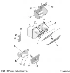 BODY, DASH STORAGE - Z21NAM99AG (C700248-14)