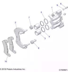 BRAKES, REAR CALIPER - Z21NAM99AG (C700997-3)