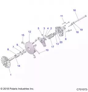 DRIVE TRAIN, PRIMARY CLUTCH - Z21NAM99AG (C701072-1)