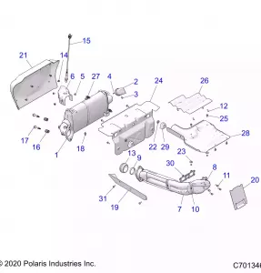 ENGINE, Выхлопная система SYSTEM - Z21NAM99AG (C701346)