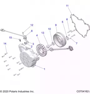 ENGINE, STATOR AND FLYWHEEL - Z21NAM99AG (C0704162-2)