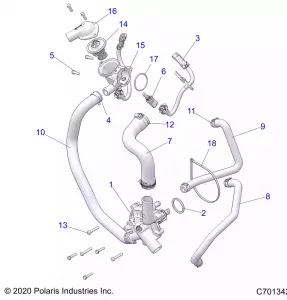 ENGINE, WATERPUMP AND BYPASS - Z21NAM99AG (C701342)