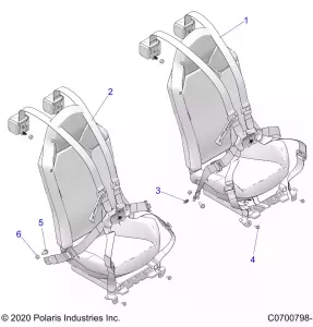 BODY, Сидение BELT MOUNTING - Z21NAR99AN/BN (C0700798-1)