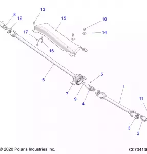 DRIVE TRAIN, FRONT PROP SHAFT - Z21NAR99AN/BN (C0704136)