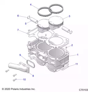 ENGINE, CYLINDER AND PISTON - Z21NAR99AN/BN (C701039)