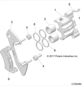 BRAKES, FRONT CALIPER - Z21N4E99AC/AK/BC/BK/K99AP/AG/BG/BP (C700096-2)