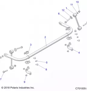 SUSPENSION, STABILIZER BAR, REAR - Z21N4E99AC/AK/BC/BK/K99AP/AG/BG/BP (C701005-3)