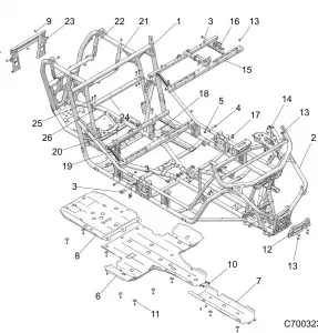 CHASSIS, MAIN Рама AND SKID PLATES - Z21N4E92AX/AG/BG/BX (C700323)