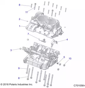 ENGINE, Картер - Z21N4E92AX/AG/BG/BX (C701058-6)