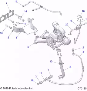 ENGINE, TURBO CHARGER MOUNTING - Z21N4E92AX/AG/BG/BX (C701355)