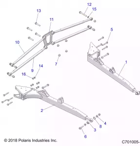 SUSPENSION, REAR CONTROL ARMS - Z21N4E92AX/AG/BG/BX (C701005-1)