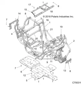 CHASSIS, MAIN Рама AND SKID PLATES - Z21NAE92AG/BG/AX/BX (C700319)