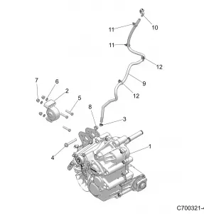 DRIVE TRAIN, MAIN GEARCASE MOUNTING - Z21NAE92AG/BG/AX/BX (C700321-4)