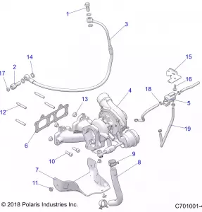 ENGINE, TURBO CHARGER MOUNTING - Z21NAE92AG/BG/AX/BX (C701001-4)