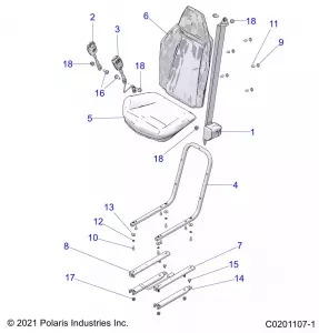 BODY, Сидение, MOUNTING and BELTS - Z22HCB18N2 (C0201107-1)