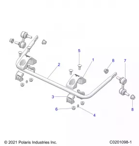 SUSPENSION, REAR STABILIZER BAR - Z22HCB18N2 (C0201098-1)