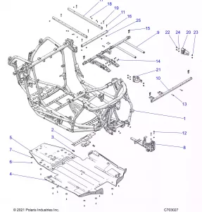 CHASSIS, MAIN Рама AND SKID PLATES - Z22MAC92AS/BS/Z92AS/BS (C703030)