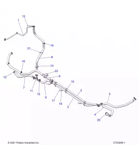 ENGINE, Охлаждение ROUTING, ENGINE - Z22MAC92AS/BS/Z92AS/BS (C703029-1)