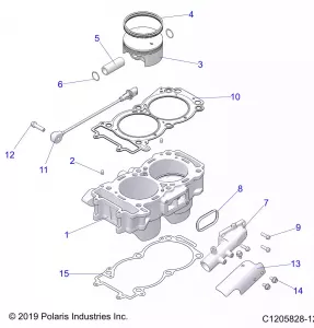 ENGINE, CYLINDER AND PISTON - Z22MAC92AS/BS/Z92AS/BS (C1205828-12)