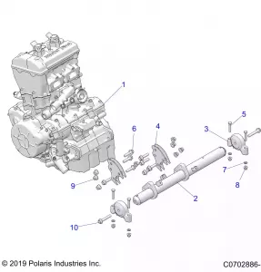 ENGINE, MOUNTING - Z22MAC92AS/BS/Z92AS/BS (C0702886-1)