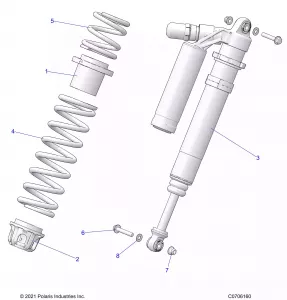 SUSPENSION, FRONT SHOCK MOUNTING, DELUXE - Z22MAC92AS/BS/Z92AS/BS (C0706160)