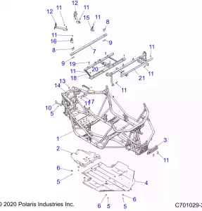 CHASSIS, MAIN Рама AND SKID PLATE - Z22A5A87A2(C701029-2)