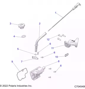 ENGINE, OIL DIPSTICK and BREATHER - Z22A5A87A2(C701025-8)