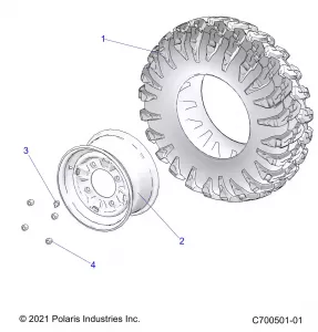 WHEELS, FRONT - Z21A5A87B2 (C700501-01)