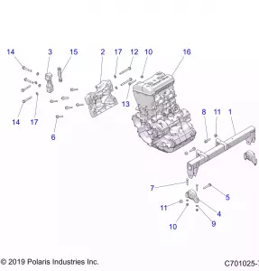 ENGINE, ENGINE MOUNTING - Z22ASA87A2(C701025-7)