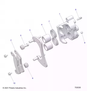 BRAKES, CALIPER, REAR - Z22RML2KAL/AP/BK/BL/BP/BT (C701142-01)