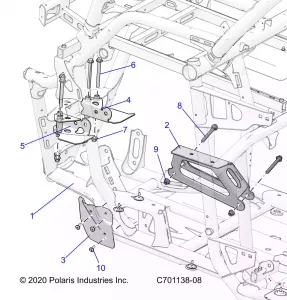 CHASSIS, Двигатель AND REAR DRIVELINE MOUNTING - Z22RML2KAL/AP/BK/BL/BP/BT (C701138-08)