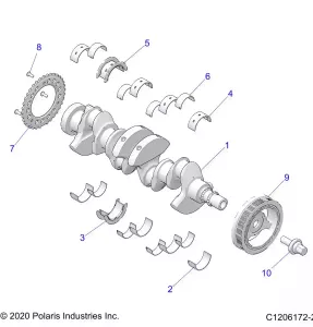 ENGINE, CRANKSHAFT AND BEARINGS - Z22RML2KAL/AP/BK/BL/BP/BT (C1206172-2)