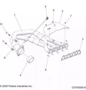 ENGINE, Выхлопная система SYSTEM, HEADPIPE AND RELATED - Z22RML2KAL/AP/BK/BL/BP/BT (C0703055-02)