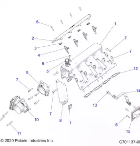 ENGINE, INTAKE MANIFOLD, Топливная система RAIL AND RELATED - Z22RML2KAL/AP/BK/BL/BP/BT (C701137-08)