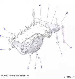 ENGINE, OIL PAN, MOUNTING AND RELATED - Z22RML2KAL/AP/BK/BL/BP/BT (C701137-14)