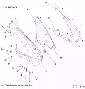 BODY, DOORS, FRONT - Z22RME2KAG/BG/K2KAN/BN/V2KAN/BN (C701161-02)