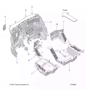 BODY, FLOOR PANELS, FRONT - Z22RME2KAG/BG/K2KAN/BN/V2KAN/BN (C702966)