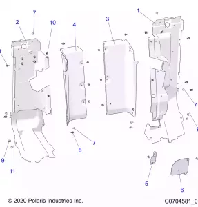 BODY, REAR CLOSEOFF, SIDE PANELS - Z22RMK2K2AN/BN/V2KAN/BN (C0704581-01)