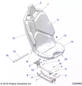 BODY, Сидение ASM.,FRONT - Z22RME2KAG/BG/K2KAN/BN/V2KAN/BN (C2689862)