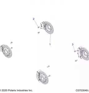 BRAKES, CALIPER MOUNTING AND ROTORS - Z22RME2KAG/BG/K2KAN/BN/V2KAN/BN (C0703048-2)