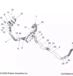 DRIVE TRAIN, CLUTCH COVER, DUCTING - Z22RME2KAG/BG/K2KAN/BN/V2KAN/BN (C0703049-03)