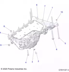 ENGINE, OIL PAN, MOUNTING AND RELATED - Z22RME2KAG/BG/K2KAN/BN/V2KAN/BN (C701137-14)