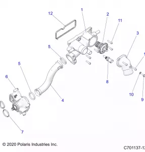 ENGINE, WATERPUMP AND RELATED - Z22RME2KAG/BG/K2KAN/BN/V2KAN/BN (C701137-12)